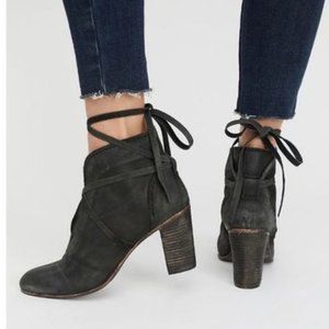 Free People EUC Black Ankle Booties 36